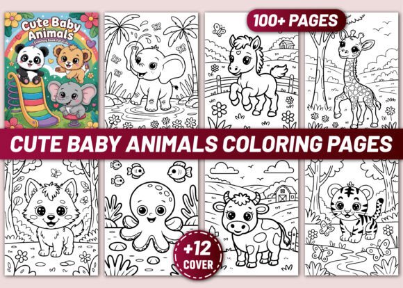 100+ Cute Baby Animals Coloring Pages for Creative Projects