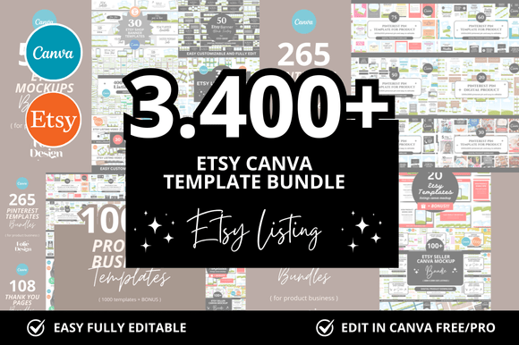3.400+ Etsy Canva Bundle + Bonus: Your Shop’s New Secret Weapon