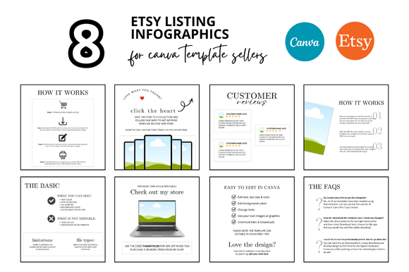 8 White Etsy Listing Infographics: Your Ultimate Shop Upgrade