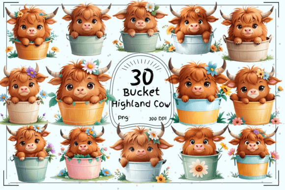 Charming Highland Cow Clipart for Creative Projects