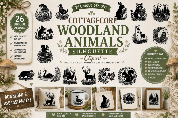 Cottagecore Woodland Animals Silhouette: A Designer's Guide