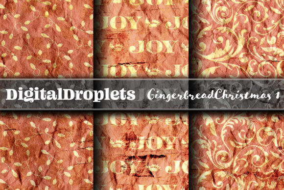 Gingerbread Christmas V1: Free Vintage Design Papers