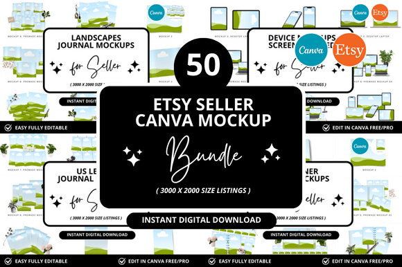 Transform Your Etsy Shop with a Canva Mockup Bundle