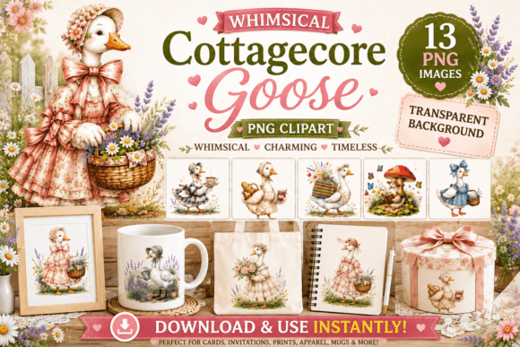 Whimsical Cottagecore Goose PNG: A Designer's Guide to Charming Visual Assets